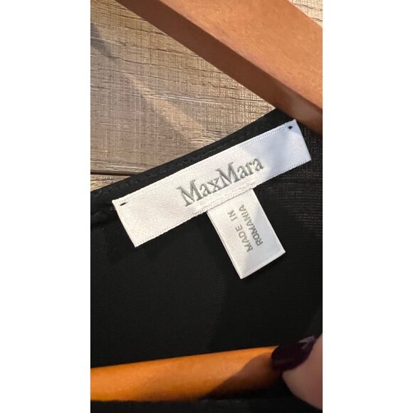 MAX MARA black JERSEY STEPPA MIDI TEE DRESS Size US 12 - Picture 7 of 14